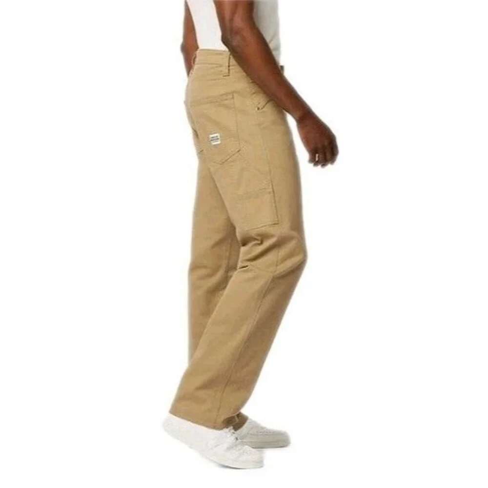 Levi Strauss Signature 44x30 Men's Cotton Carpenter Jeans American Khaki Relaxed